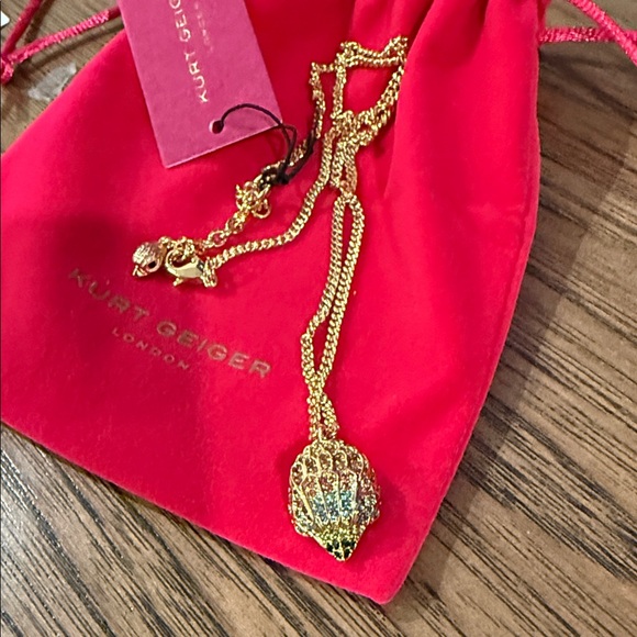 Kurt Geiger Gold Chain Necklace - Picture 3 of 4